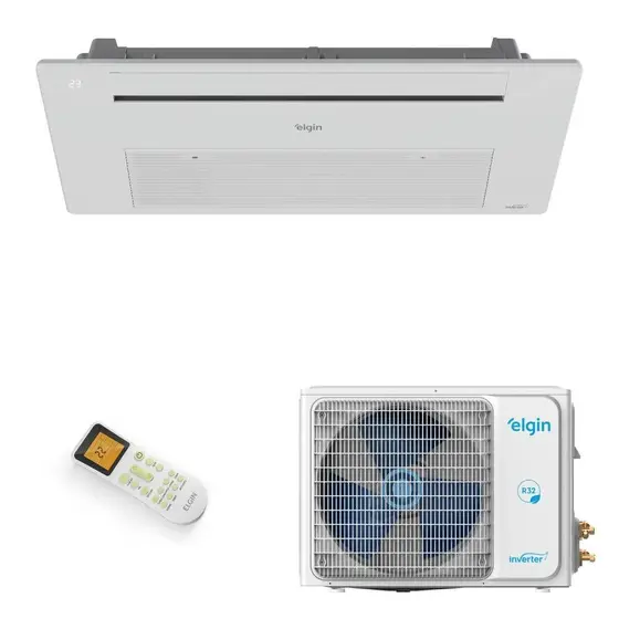 Ar Condicionado Split Cassete Elgin 1 Via One Air 12000 BTUs Quente e Frio Inverter220VKOQC12C2WACA