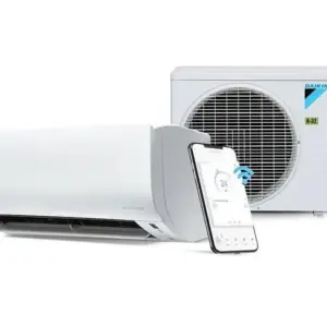 Ar Condicionado Split Daikin Hi Wall Ecoswing Gold R-32 Inverter 18.000 BTUs Frio Branco Gelo Monofásico FTKP18S5VL/RKP18S5VL – 220V Ar Condicionado Split Daikin Hi Wall Ecoswing Gold R-32 Inverter 18.000 BTUs Frio Branco Gelo Monofásico FTKP18S5VL/RKP18S5VL – 220V