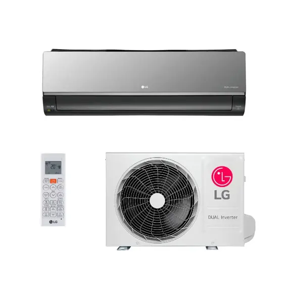 Ar Condicionado Split Dual Inverter Voice Hi Wall LG Artcool UV Nano 19000 BTUs Quente Frio S3-W18KLR7A – 220V
