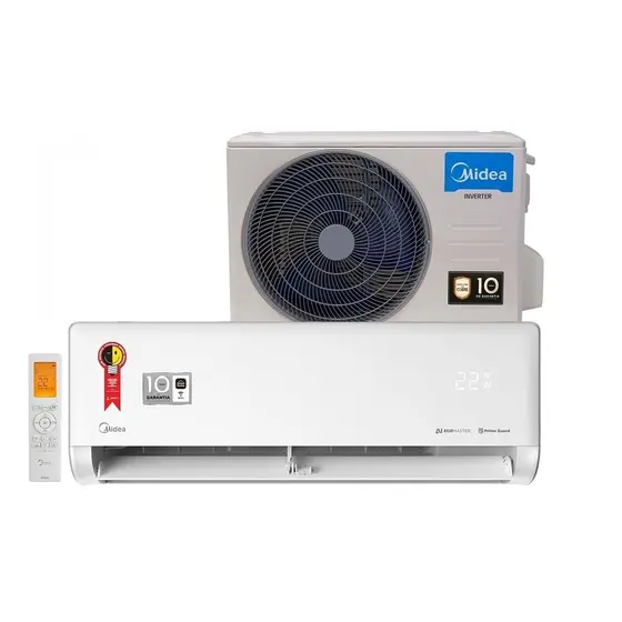 Ar Condicionado Split Hi Wall Inverter Midea AI Ecomaster 18000 BTU/h Quente e Frio 42EZVQA18M5 220 Volts