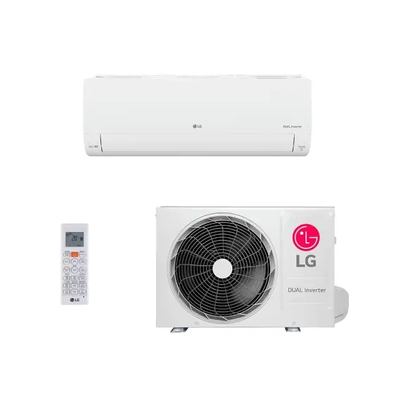 Ar Condicionado Split Inverter Hi Wall LG DUAL Voice 24000 BTUs Quente/Frio S3-W24K231A 220V