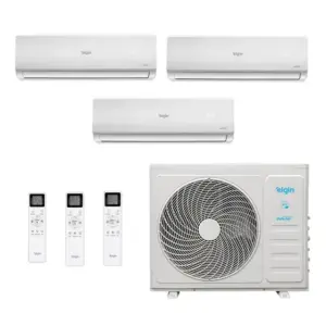 Ar Condicionado Tri Split Hi Wall Inverter Elgin Total Plus 27000 BTUs (12000+12000+12000) Quente/Frio MTQE27C2CB – 220V Ar Condicionado Tri Split Hi Wall Inverter Elgin Total Plus 27000 BTUs (12000+12000+12000) Quente/Frio MTQE27C2CB – 220V