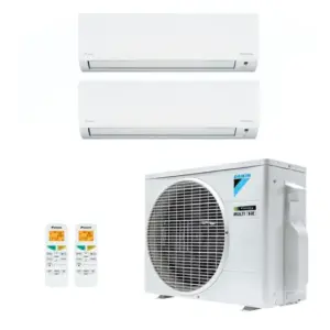 ArCondicionado Bi Split Inverter R32 Daikin 18.000 BTUs 1x Evap HW 9.000 1x Evap HW 12.000 Quente/Frio 220V