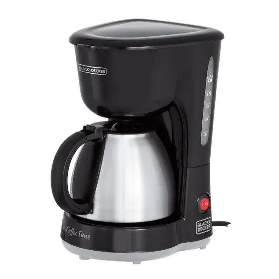 Cafeteira Elétrica de Gotejamento Black+Decker com Jarra em Inox, Porta Filtro Removível, Placa Aquecedora 127V