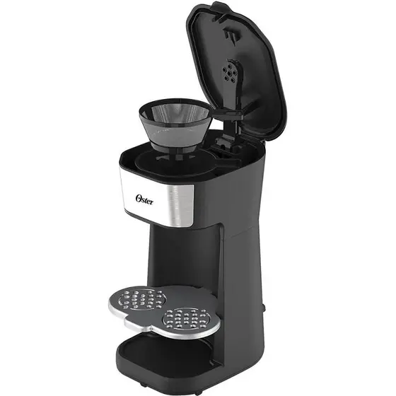 Cafeteira Elétrica Individual Oster 2Day Inox 2 em 1 com Copo Térmico 220V