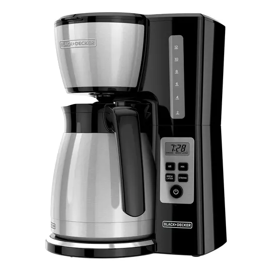 Cafeteira Elétrica de Gotejamento Black+Decker 12 Xícaras Termoprogramável