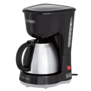 Cafeteira Elétrica de Gotejamento Black+Decker 18 Cafés Inox Preta