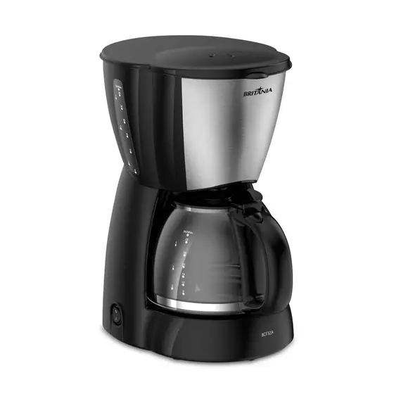 Cafeteira Elétrica de Gotejamento Britânia 32 Xícaras 1,2L Jarra de Vidro Inox 800W 220V