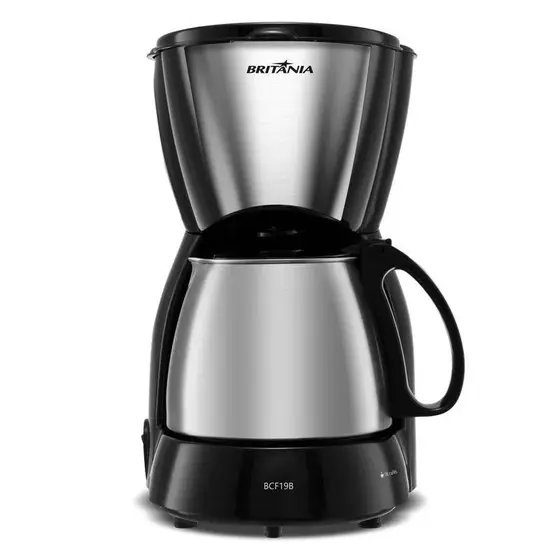 Cafeteira Elétrica de Gotejamento Britânia 18 Cafezinhos Jarra De Inox 550W BCF19B
