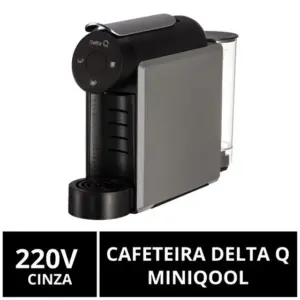 Cafeteira Expresso de Cápsula Delta Q MiniQool Cinza 220V Cafeteira Expresso de Cápsula Delta Q MiniQool Cinza 220V