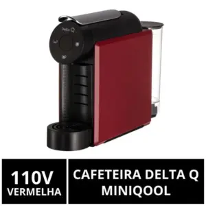 Cafeteira Expresso de Cápsula Delta Q MiniQool Vermelha 110V Cafeteira Expresso de Cápsula Delta Q MiniQool Vermelha 110V