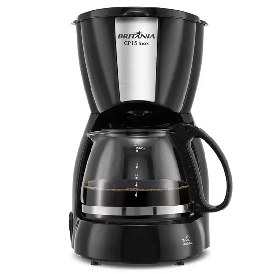Cafeteira Elétrica de Gotejamento Britânia 600ml Inox com Colher Dosadora 127V CP15