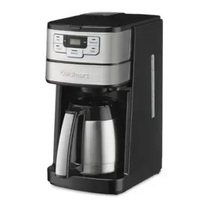 Cafeteira Elétrica de Gotejamento Cuisinart 10 Xícaras com Moedor Preta e Prata DGB-450