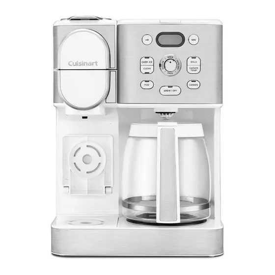 Cafeteira Elétrica de Gotejamento Cuisinart 12 Xícaras Jarra de Vidro Branca SS-16W