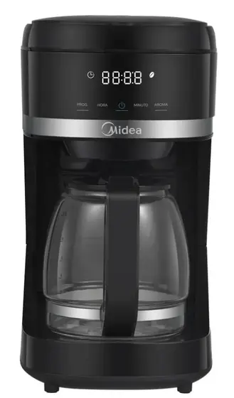 Cafeteira Elétrica de Gotejamento Midea Black Ellegance Digital Programável 37 Xícaras 1000W 220V