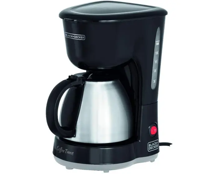 Cafeteira Elétrica de Gotejamento Black+Decker 18 Cafés Inox 220V CM15
