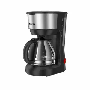 Cafeteira Elétrica de Gotejamento Amvox Café Nova 18 Xícaras com Colher Dosadora Preta e Inox 220V ACF 227