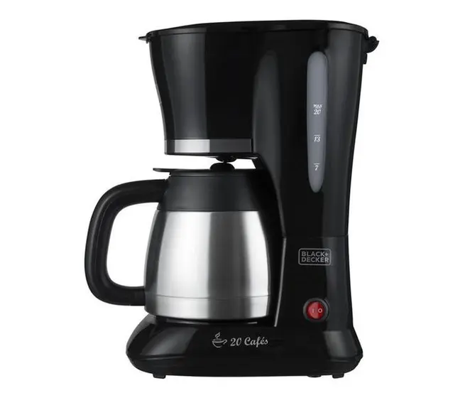 Cafeteira Elétrica de Gotejamento Black+Decker Coffee Time 20 Cafés Jarra Inox 750W CM200I