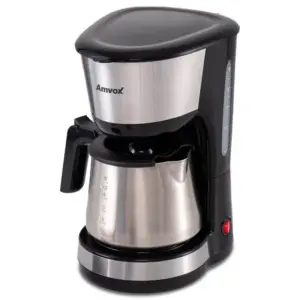 Cafeteira Elétrica de Gotejamento Amvox 30 Xícaras 1,5L Preta e Inox 900W 220V ACF 927