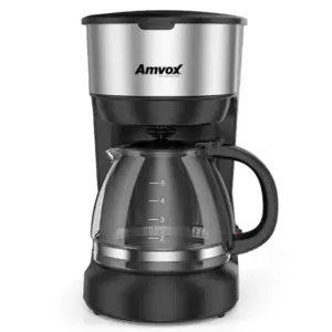 Cafeteira Elétrica de Gotejamento Amvox 18 Xícaras Inox e Preta 220V ACF 227