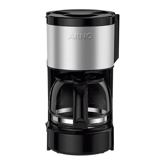 Cafeteira Elétrica de Gotejamento Arno Perfectta 12 Xícaras Inox Preta 110V CFPI