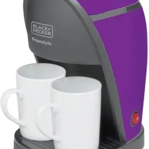 Cafeteira Elétrica Individual Black+Decker Freestyle para 2 Xícaras Cinza e Roxo 220V CM02