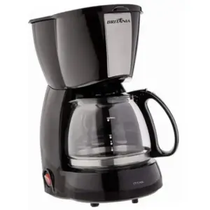 Cafeteira Elétrica de Gotejamento Britânia 15 Xícaras Preta e Inox 550W com Placa Aquecedora e Corta-Pingos CP15