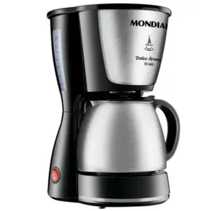 Cafeteira Elétrica de Gotejamento Mondial Dolce Arome 15 Xícaras Preta e Inox 127V C-34JI-15X