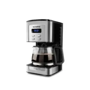 Cafeteira Elétrica de Gotejamento Mondial Dolce Arome Digital Preta e Inox 800W