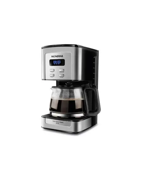 Cafeteira Elétrica de Gotejamento Mondial Dolce Arome Digital Preta e Inox 800W