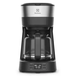 Cafeteira Elétrica de Gotejamento Electrolux Experience 30 Xícaras Programável Preta e Inox ECM25