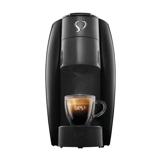 Cafeteira Expresso de Cápsula Três Corações Lov Automática Multibebidas Preta 220V