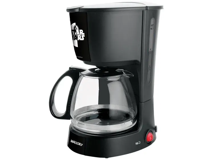 Cafeteira Elétrica de Gotejamento Mallory Star Wars 16 Cafés Preta