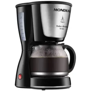 Cafeteira Elétrica de Gotejamento Mondial Dolce Arome 32 Cafés Preta e Inox C-32-32X
