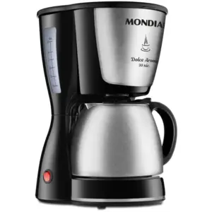 Cafeteira Elétrica de Gotejamento Mondial Dolce Arome 30 Cafés com Jarra Inox Preta C-37JI-30X