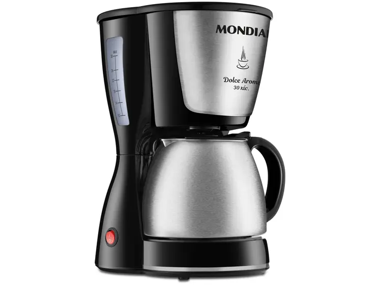 Cafeteira Elétrica de Gotejamento Mondial Dolce Arome 30 Cafés com Jarra Inox Preta C-37JI-30X