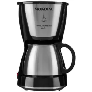 Cafeteira Elétrica de Gotejamento Mondial Dolce Arome 15 Cafés com Jarra Inox Preta