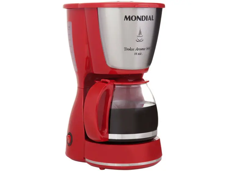 Cafeteira Elétrica de Gotejamento Mondial Dolce Arome 18 Xícaras Vermelha