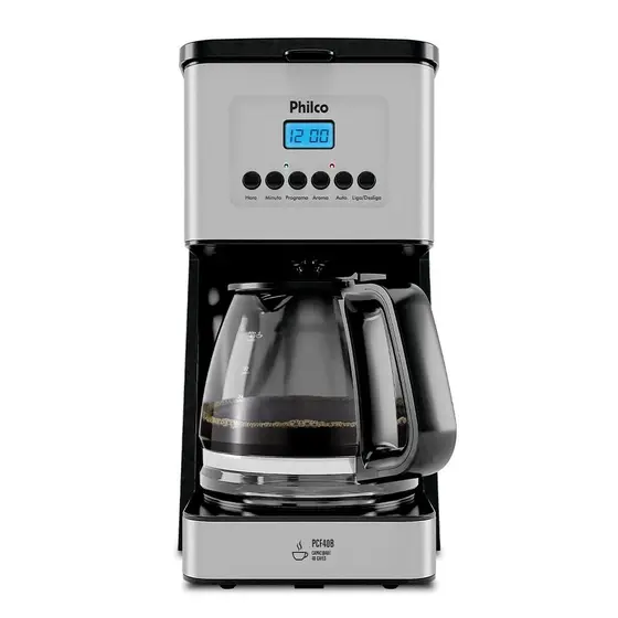 Cafeteira Elétrica de Gotejamento Philco 40 Xícaras Preta PC40B