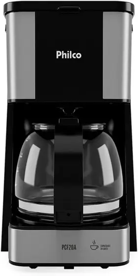 Cafeteira Elétrica de Gotejamento Philco 20 Cafezinhos 720ml Preta e Inox 650W 110V PCF20A