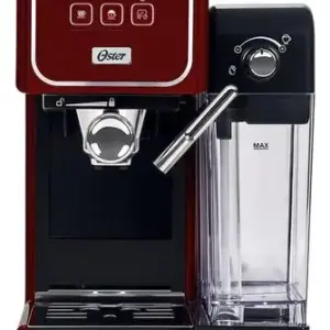 Cafeteira Elétrica Expresso Oster Primalatte Touch com Reservatório de Leite Vermelha 127V