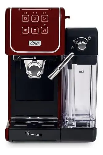 Cafeteira Elétrica Expresso Oster Primalatte Touch com Reservatório de Leite Vermelha 127V