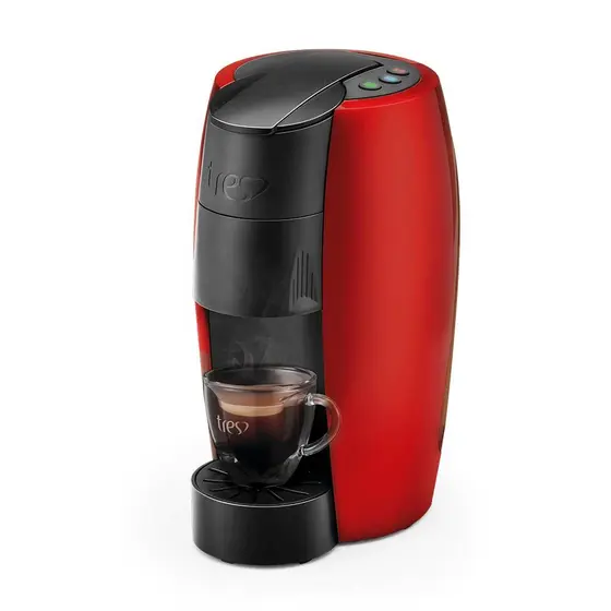 Cafeteira Expresso de Cápsula Três Corações Lov Automática Vermelha