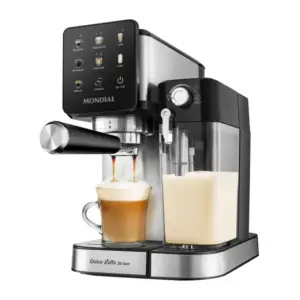 Cafeteira Elétrica Expresso Mondial Dolce Latte Preta e Inox 1350W 220V C-28-ECL