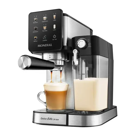 Cafeteira Elétrica Expresso Mondial Dolce Latte Preta e Inox 1350W 220V C-28-ECL