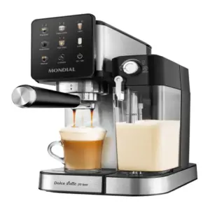 Cafeteira Expresso Mondial Dolce Latte 1250W Preto com Inox C-28-ECL