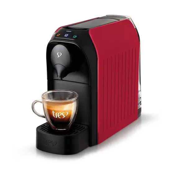 Cafeteira Expresso de Cápsula Três Corações Passione Automática Vermelha
