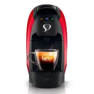 Cafeteira Expresso de Cápsula Três Corações Luna Vermelha 220V Cafeteira Expresso de Cápsula Três Corações Luna Vermelha 220V