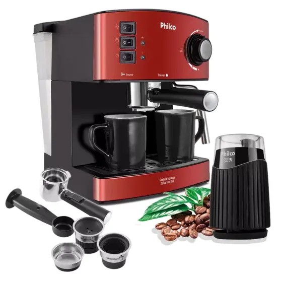 Cafeteira Expresso Automática Philco Multicápsulas com Moedor