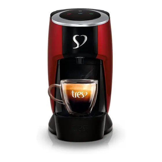 Cafeteira Expresso de Cápsula Três Corações Touch G2 Vermelho 127V